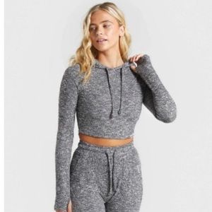 Gymshark cropped hoodie slounge,  large